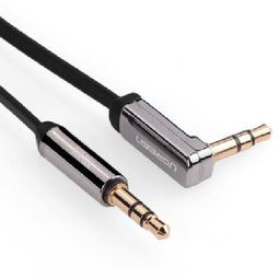 绿联10596 aux 车用直对弯头3.5mm音频线0.5米 支持苹果iphone ipad三星小米家电配件平板 面条扁平线家电配件产品图片3 it168